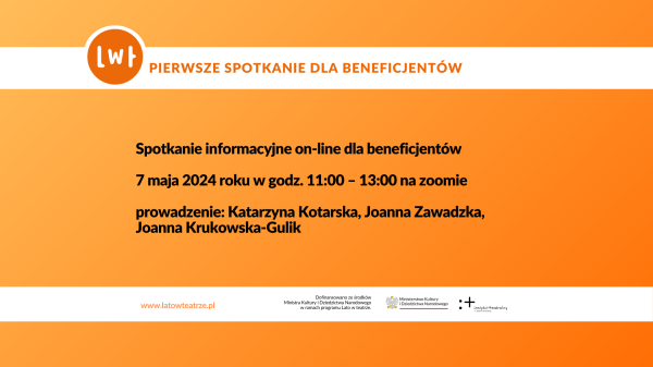 Nagranie ze spotkania online beneficjentów